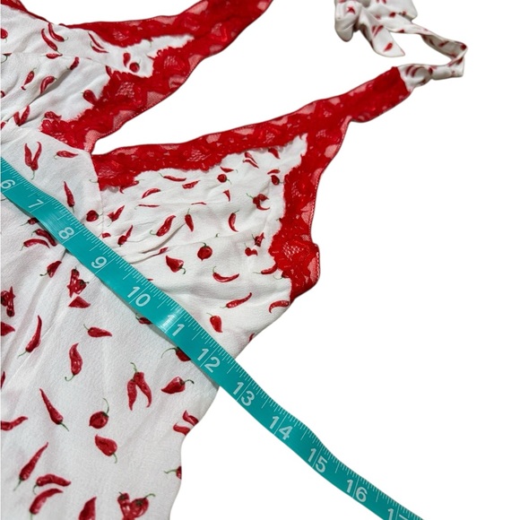 Wild Fable Red and White Chili Pepper Halter Backless Dress Size S - Picture 7 of 7